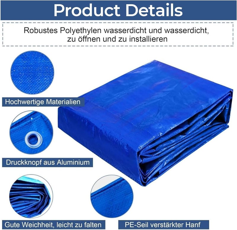 Duravel Waterproof Ground Cover Sheet Tarpaulin - 9 X 10.5 Meters - Image 3